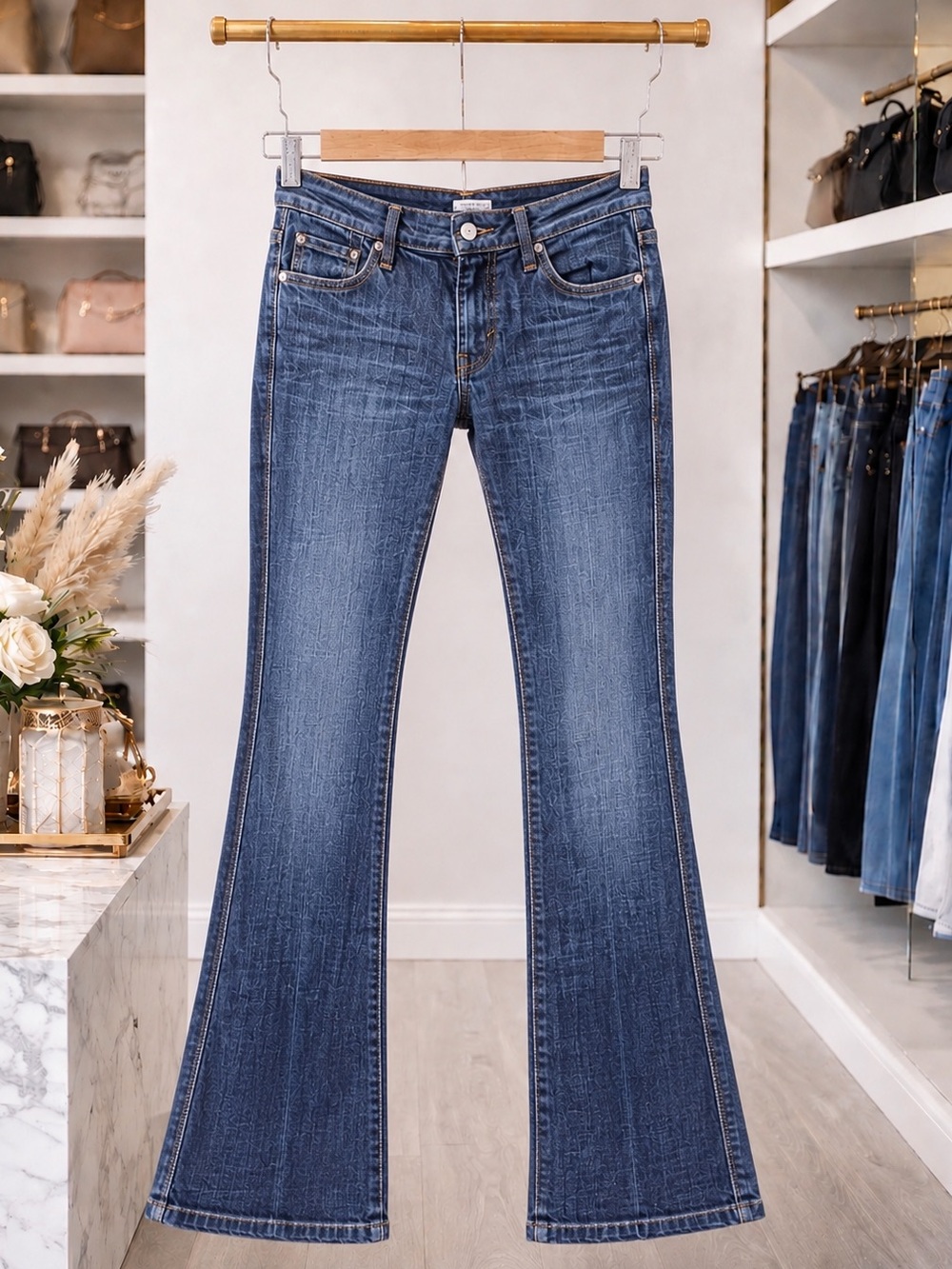 💥3/$50 James Jeans Cured by Seum Blue Flare Wide Leg Aged Denim | Size 27